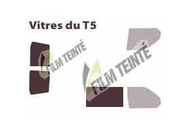 TRANSPORTEUR T5 (2003-2015) 1 vitre fixe a droite et 2 portes arrières