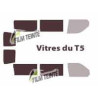 TRANSPORTEUR T5 LONG (2003-2015) 1 porte latérale,vitres fixes & 2 portes arrières