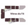 TRANSPORTEUR T5 Court 5 portes (2003-2015) 2 portes coulissantes avec vitres ouvrantes & hayon