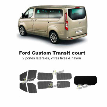 Transit Custom (2014-ACTUEL) Court. Vitres fixes et hayon