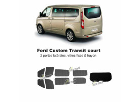 Transit Custom (2014-ACTUEL) Court. Vitres fixes et hayon
