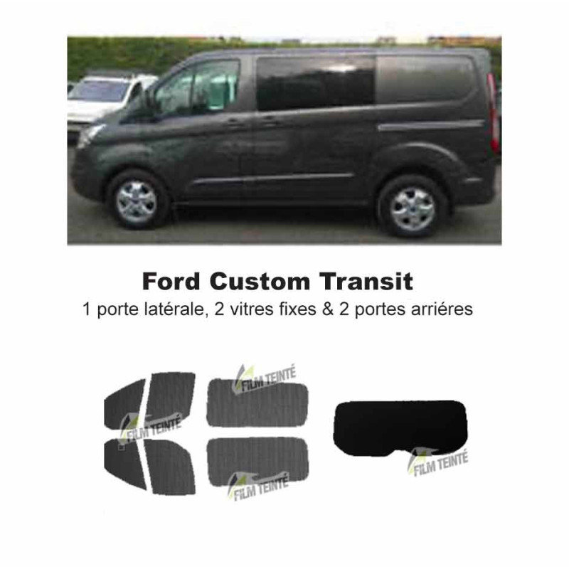 Transit Custom (2014-ACTUEL) 1 porte latérale, 2 vitres fixes & hayon
